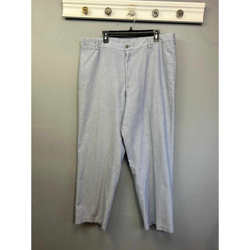 Charleston Khakis Pants Mens 40x30 Light Blue Dress Trousers Classic Chambray